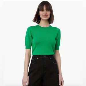 Ye MAK green short sleeve sweater